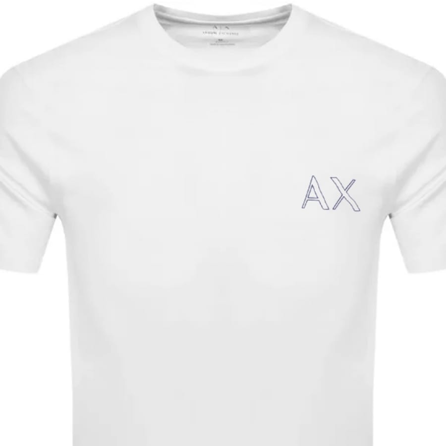 Alternative Image for ProductArmani Exchange Crew Neck Logo T Shirt White2